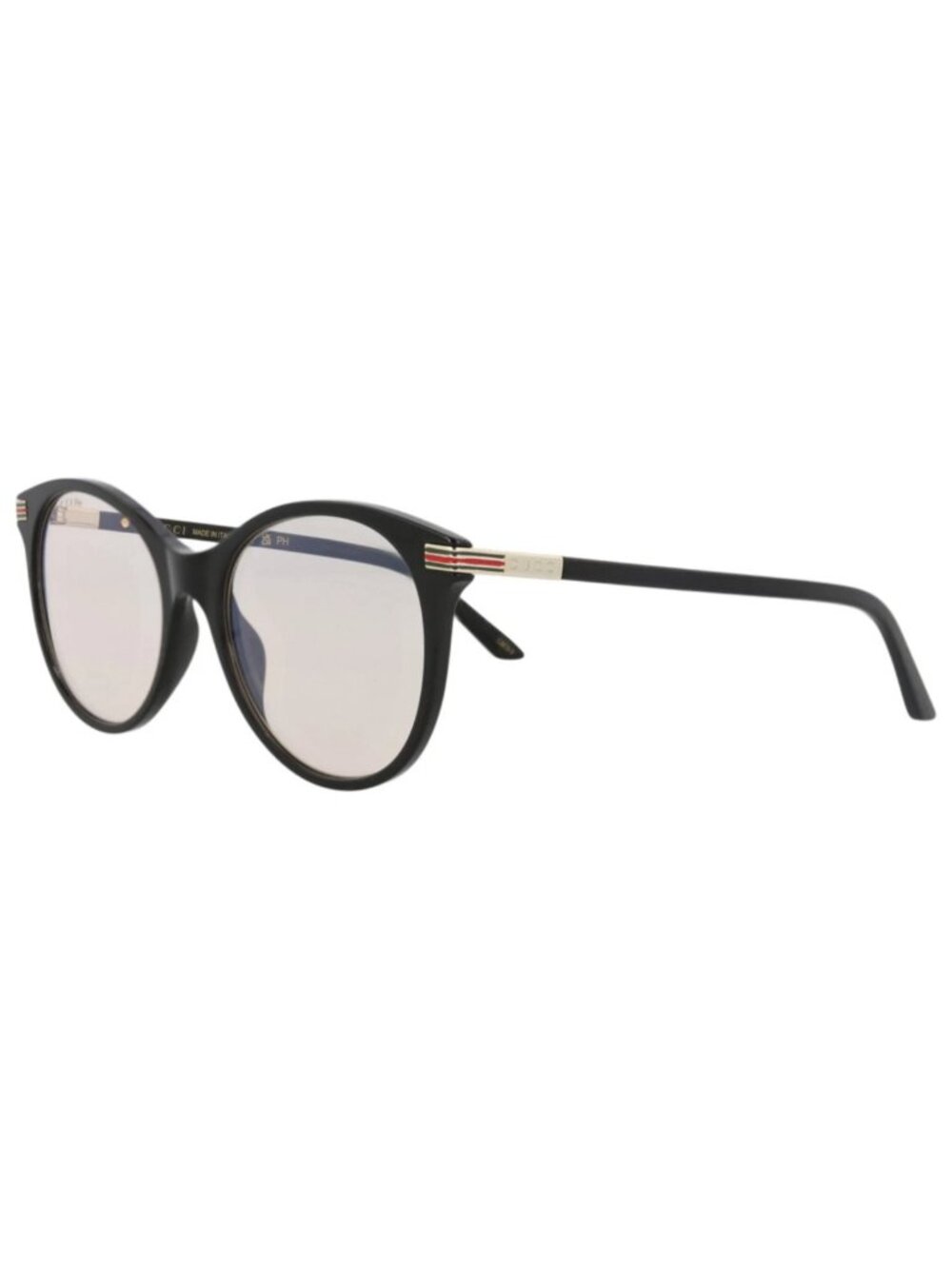 New Gucci Women's Sunglasses Round Oval Recycled Acetate Frame Black Black